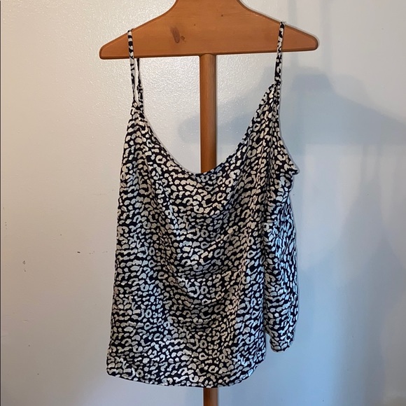 Boohoo Plus Tops - Plus Size White Leopard Satin Cami NWOT